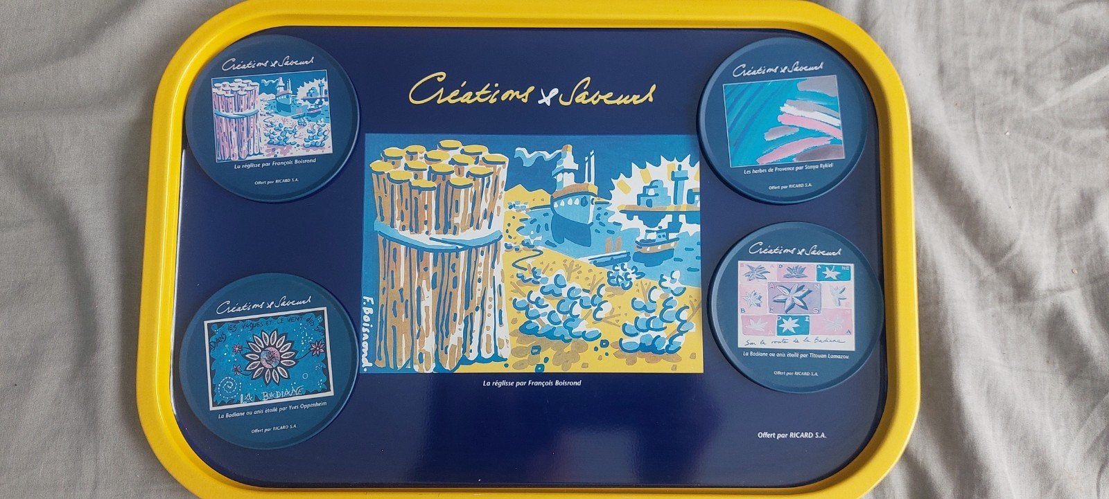 plateau ricard avec sous verres créations et saveurs, Enlèvement ou Envoi