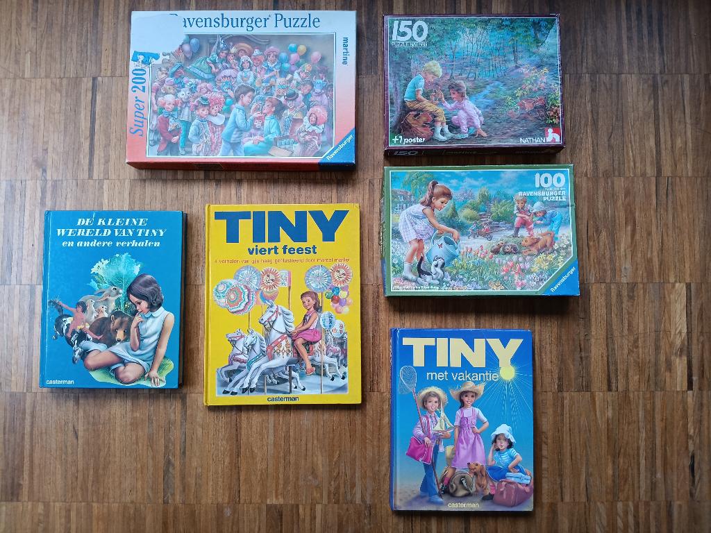 Nostalgische set Tiny, Enfants & Bébés, Jouets | Puzzles pour enfants, Comme neuf, 6 ans ou plus, Plus de 50 pièces, Enlèvement ou Envoi