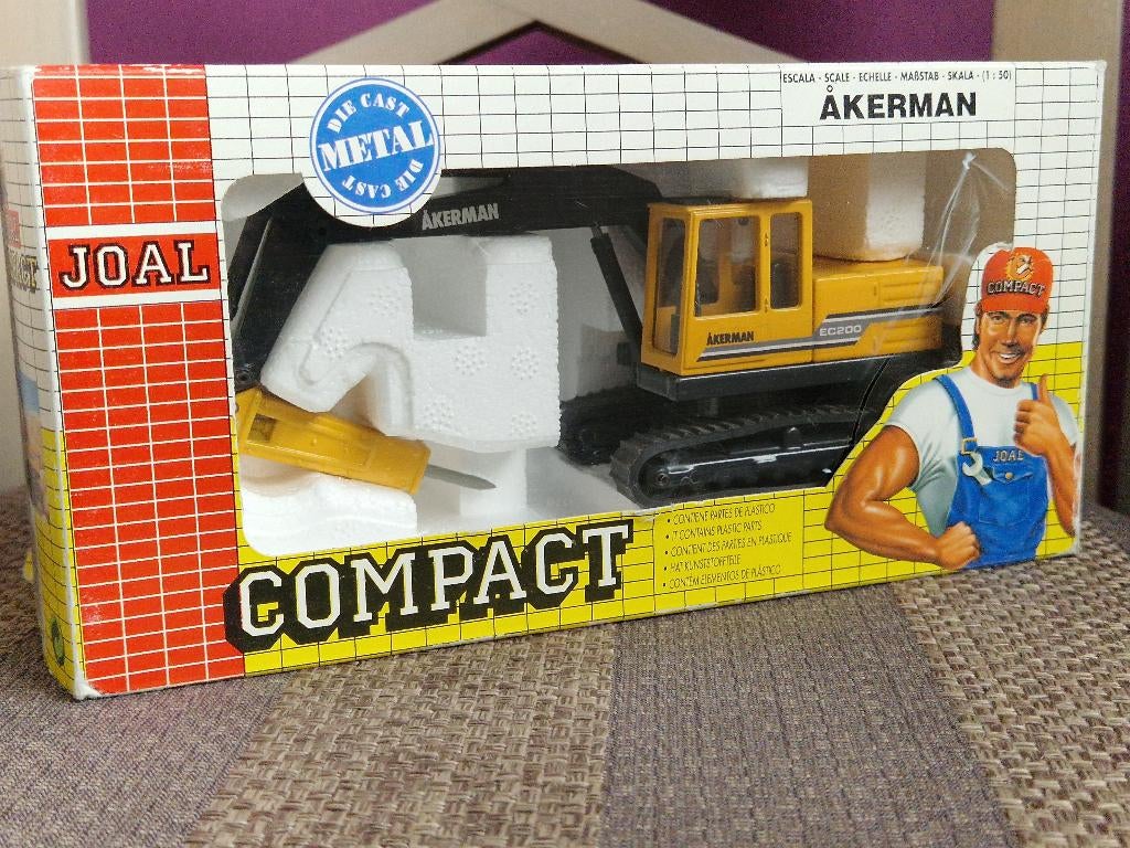 Joal compact 249 Akerman EC-200 miniatuur 1:50 bouwplaats, Verzenden, Zo goed als nieuw, Hijskraan, Tractor of Landbouw, Overige merken