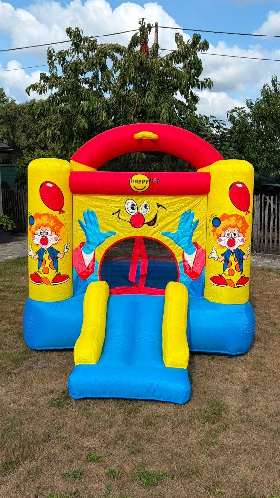 Happy Hop Springkasteel Clown, Kinderen en Baby's, Ophalen of Verzenden, Zo goed als nieuw