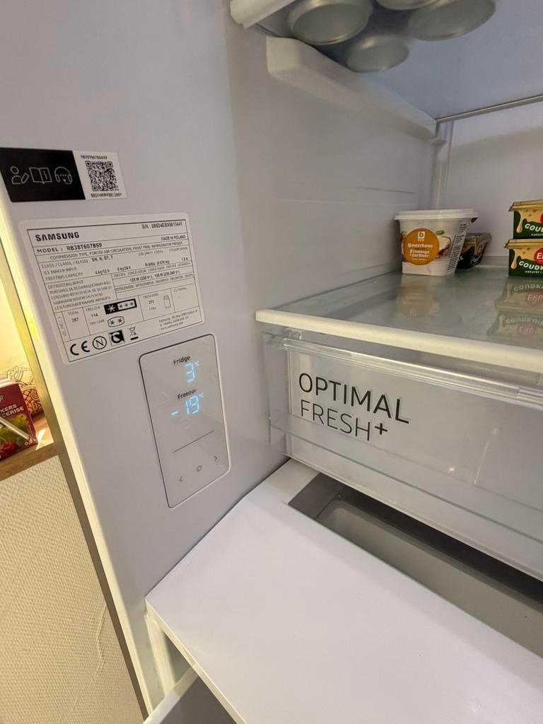 Koelkast + diepvries Samsung, Elektronische apparatuur, Ophalen, Zo goed als nieuw