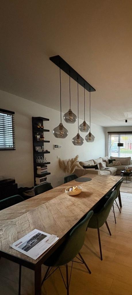 Hanglamp eetkamer, Ophalen, Gebruikt, Glas, 50 tot 75 cm
