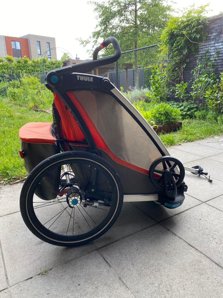Thule Chariot Cross double, Vélos & Vélomoteurs, 40 à 60 kg, Enlèvement, Utilisé, Suspension