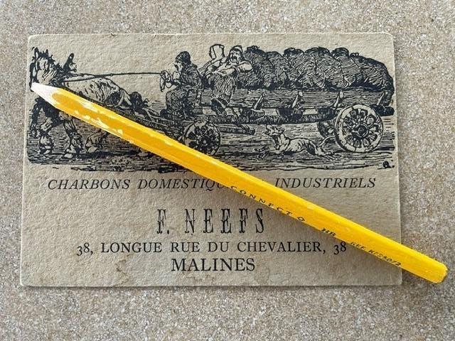 CARTEPOSTALE PUBLICITAIRE ANCIENNE Malines KOLENHANDEL 1900S, Enlèvement ou Envoi, Avant 1920, Non affranchie, Artisanats et Métiers