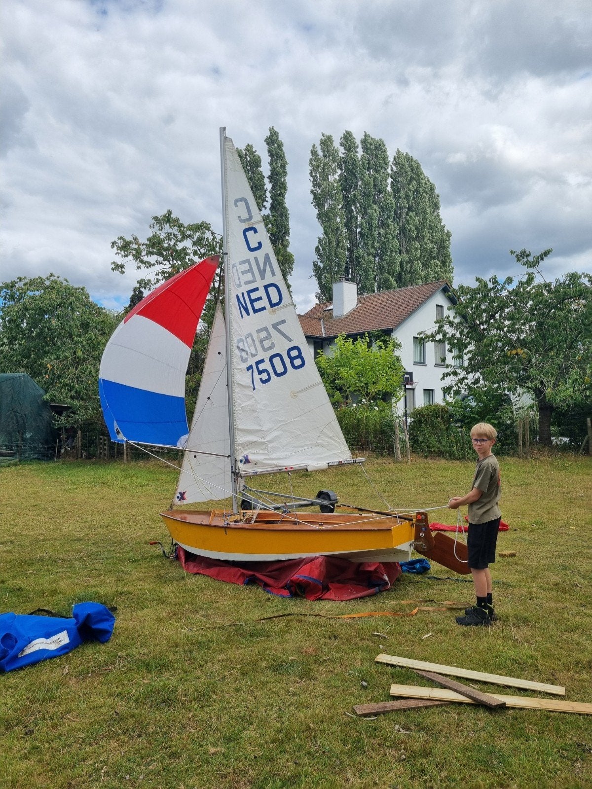 Cadet zeilboot, Watersport en Boten, Ophalen, Hout, Dekzeil