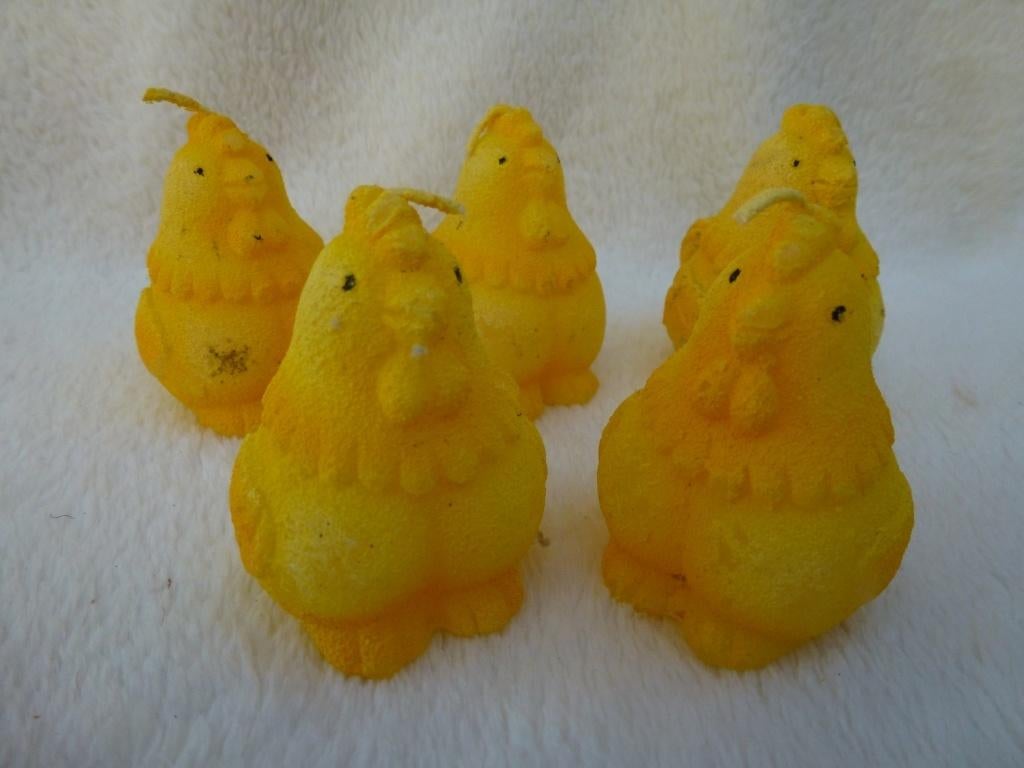 Décoration de Pâques - 5 bougies en forme de poule, Enlèvement ou Envoi, Neuf