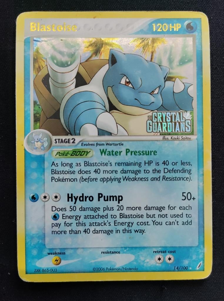 Blastoise 14/100 Stamped EX Crystal Guardians, Hobby en Vrije tijd, Verzamelkaartspellen | Pokémon, Verzenden