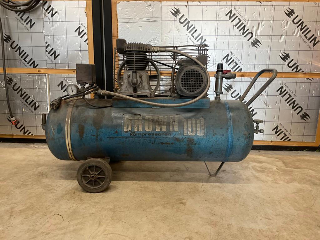 Compressor brown 100, Doe-het-zelf en Bouw, Compressors, Gebruikt, 6 tot 10 bar, Ophalen of Verzenden, 25 tot 100 liter
