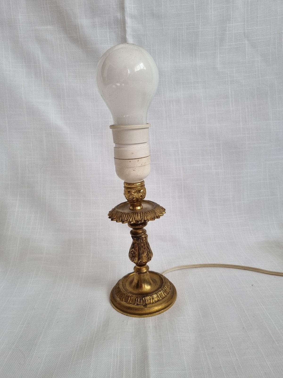 Lampe de table vintage en laiton, Antiquités & Art, Enlèvement