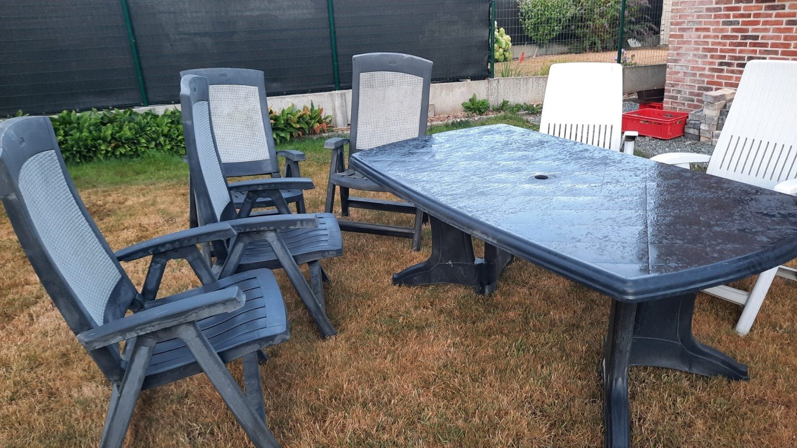 tuintafel met 6 zetels Gratis, Tuin en Terras, Tuinsets en Loungesets, Ophalen