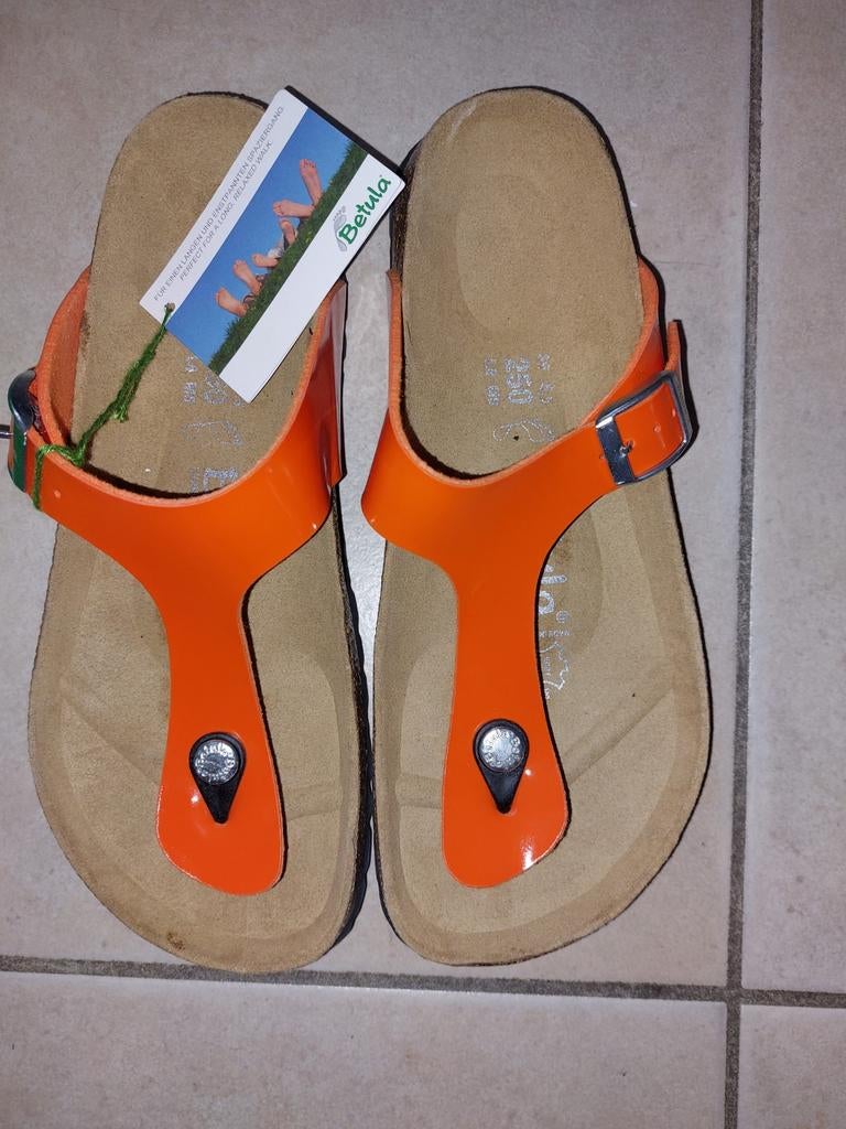 Nieuwe slippers Betula,  by Birkenstock,  maat 39, Slippers, Betula, Nieuw, Oranje