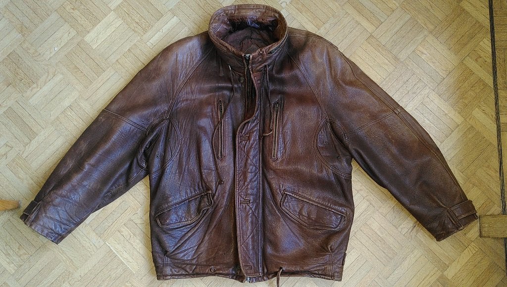 Blouson en cuir Gruno & Chardin (taille 52), Ophalen of Verzenden