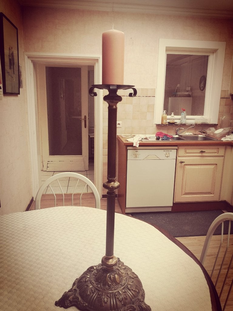 Grand bougeoir en métal 65 cm, Enlèvement, Chandelier
