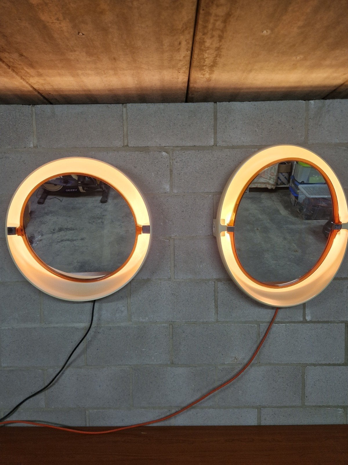 Vintage allibert spiegels met verlichting in top staat!, Huis en Inrichting, Ophalen