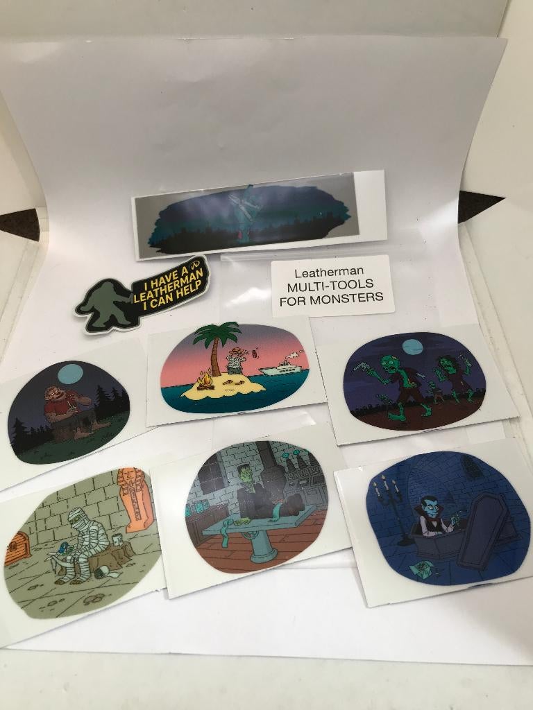 NEW Sticker set Leatherman MULTI-TOOLS FOR MONSTERS SET, Enlèvement ou Envoi