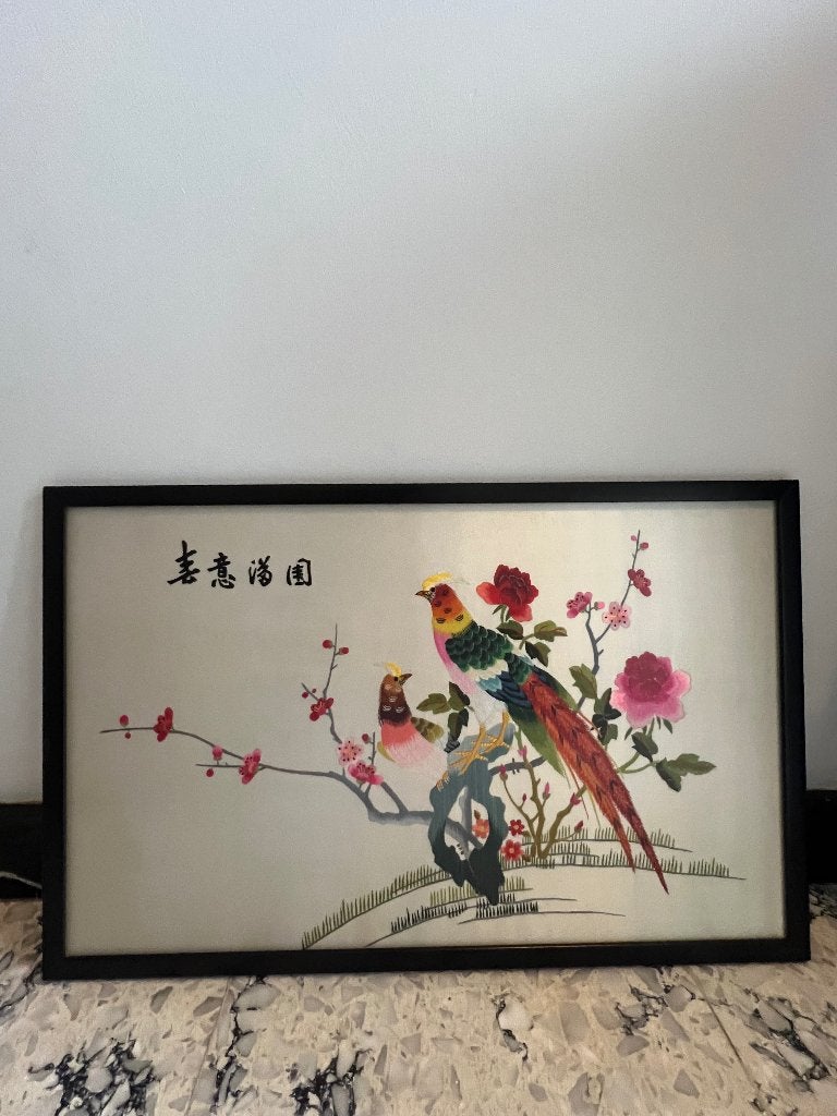Chinese zijdeborduurschilderij, Ophalen