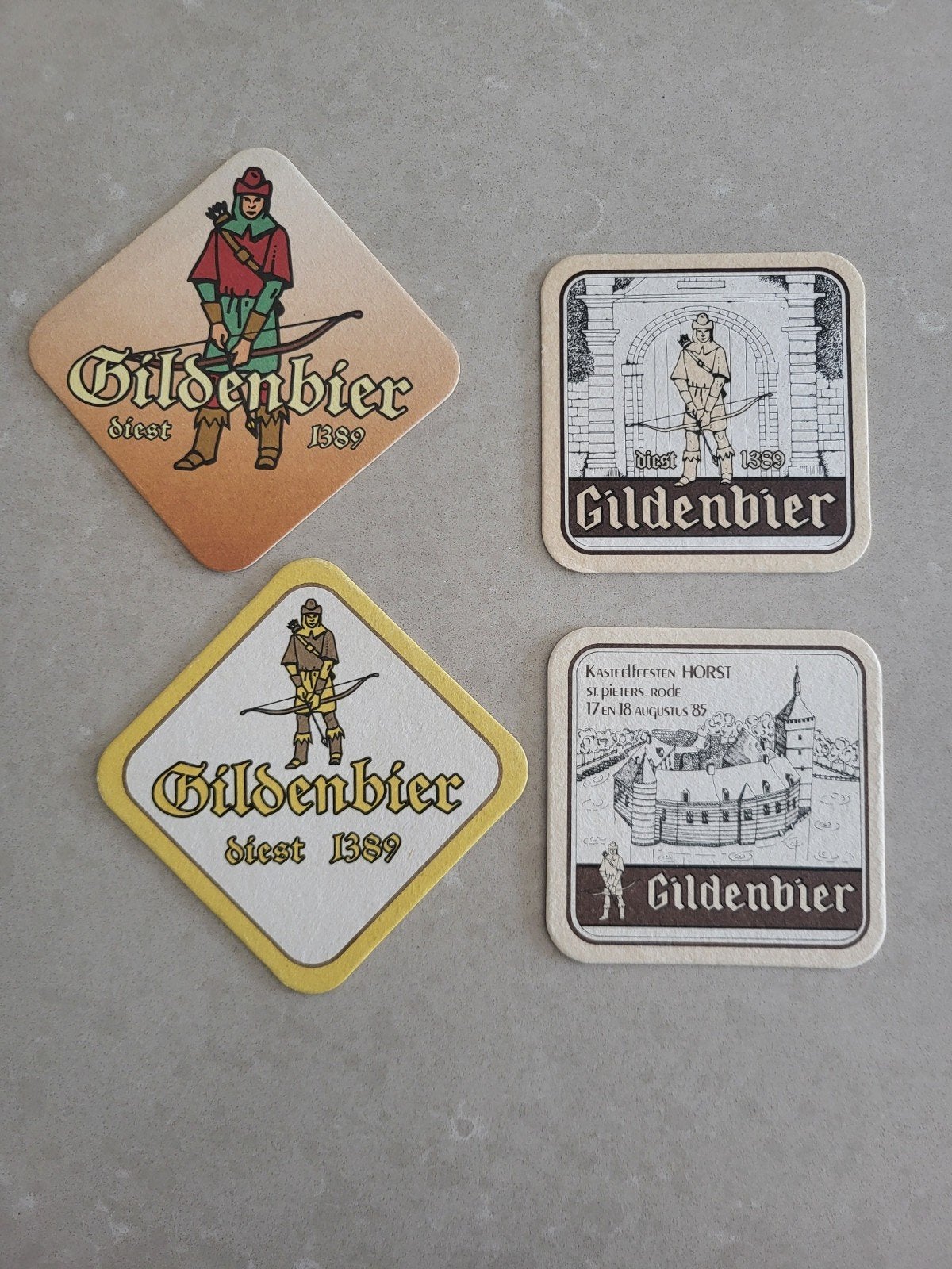 4 viltjes Gildenbier, Verzamelen, Ophalen of Verzenden, Zo goed als nieuw, Viltje(s), Overige merken