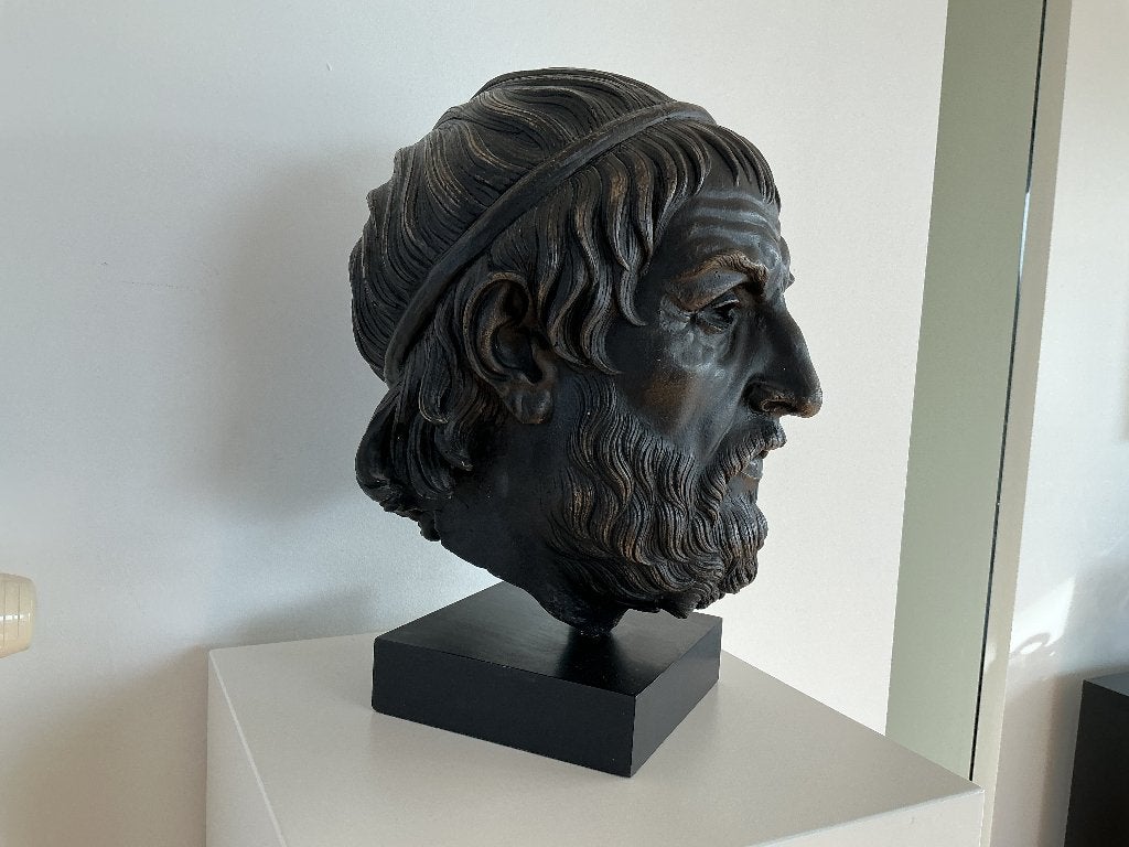Mooie groot zwart beeld Nieuw.Homerus reproductie., Statue, Enlèvement ou Envoi, Homme, Noir