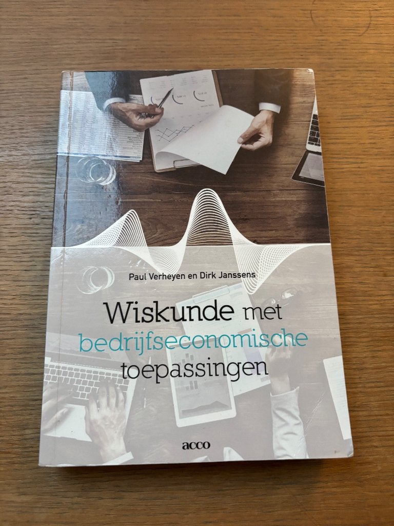 Wiskunde met bedrijfsecomische toepassingen, Enlèvement ou Envoi, Utilisé