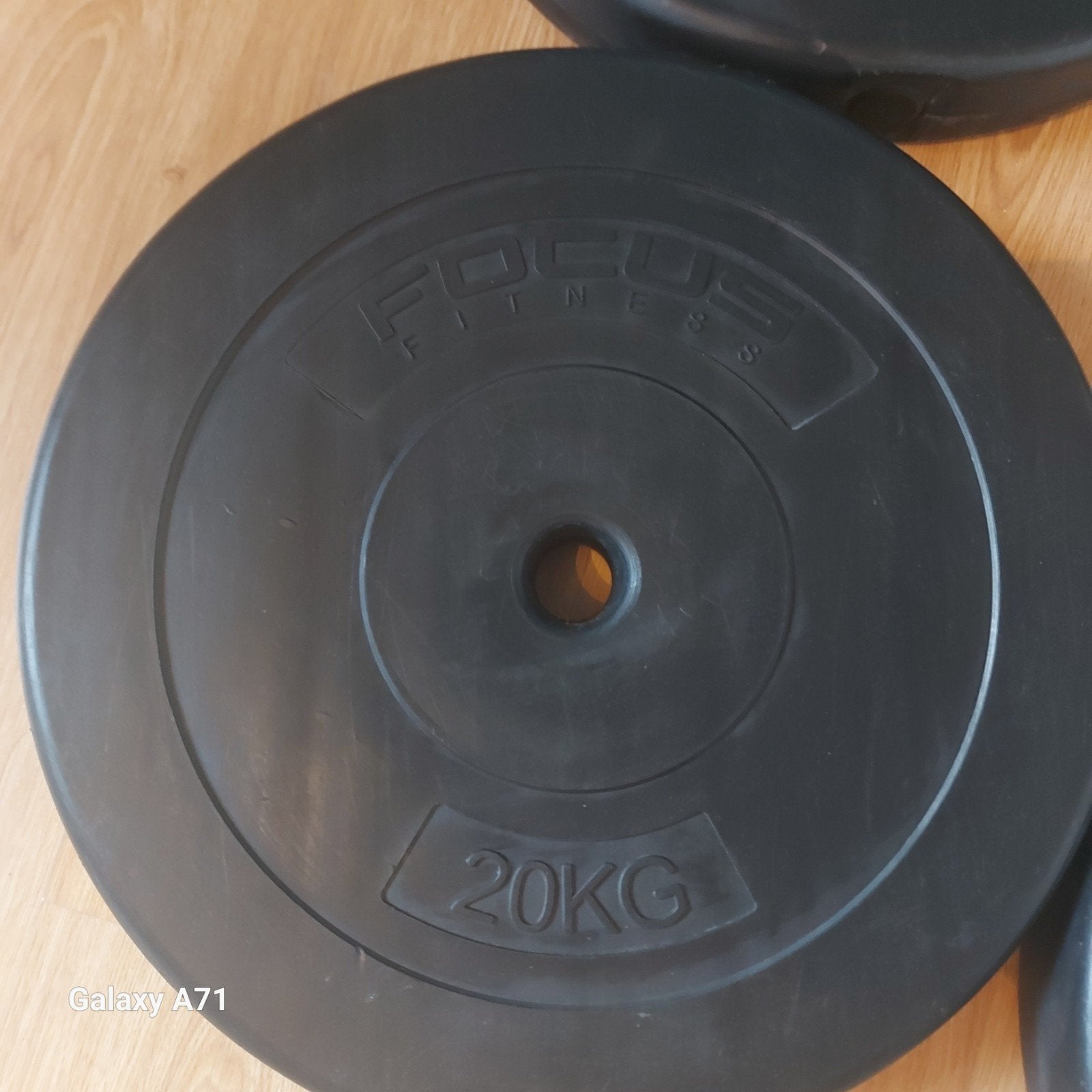 halterschijven 4x 20 kg focus fitness, Sports & Fitness, Équipement de fitness, Enlèvement, Utilisé, Bras, Plaques d'haltères