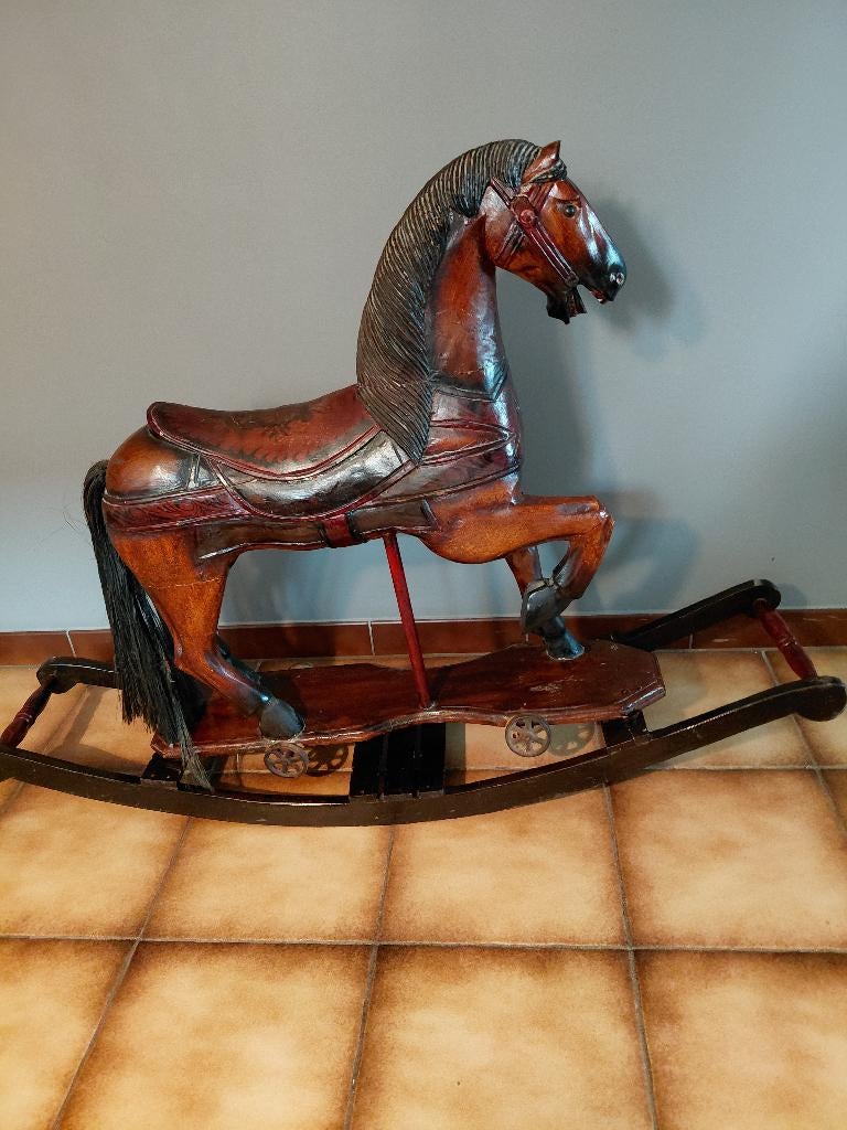 Houten schommelpaard antiek, Antiek en Kunst, Ophalen