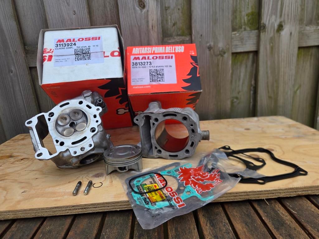 Malossi Cilinderkit + Malossi Cilinderkop V4 – Vespa GTS 250, Ophalen of Verzenden, Gebruikt