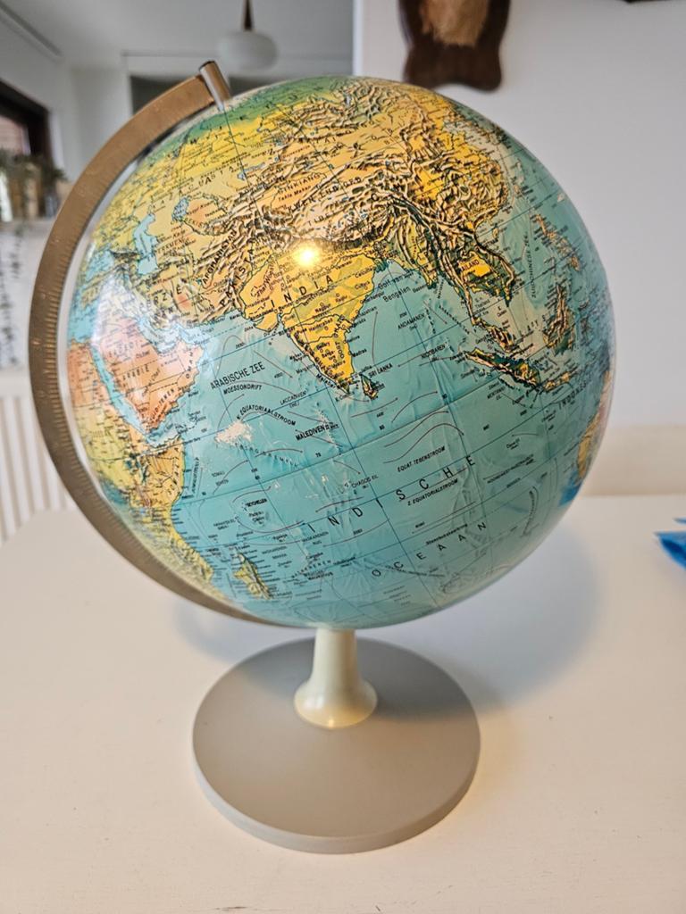 vintage Scan-Globe wereldbol uit 1972, geproduceerd in Denem, Ophalen of Verzenden