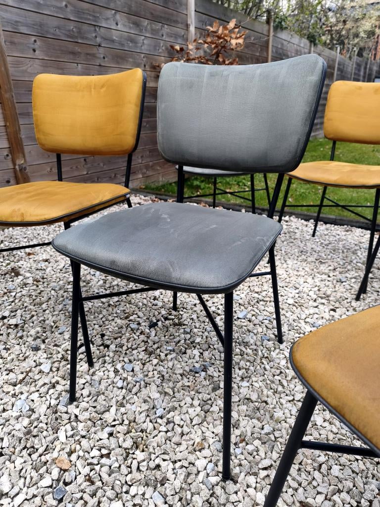 6 eetkamerstoelen (nieuw €145/stuk, nu €30/stuk), Ophalen, Zo goed als nieuw, Stof, Vijf, Zes of meer stoelen
