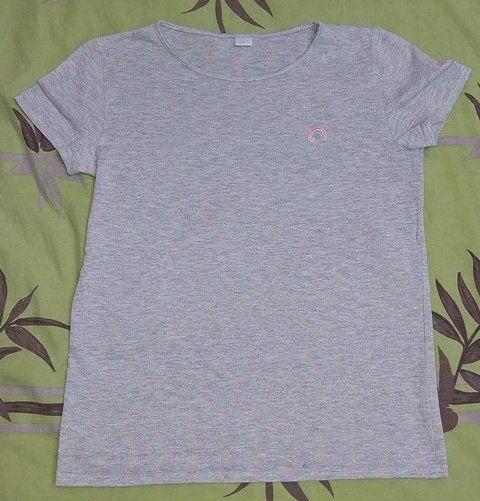 Grijs glittershirt – maat 158-164, Gebruikt, Meisje, Ophalen of Verzenden, Shirt of Longsleeve