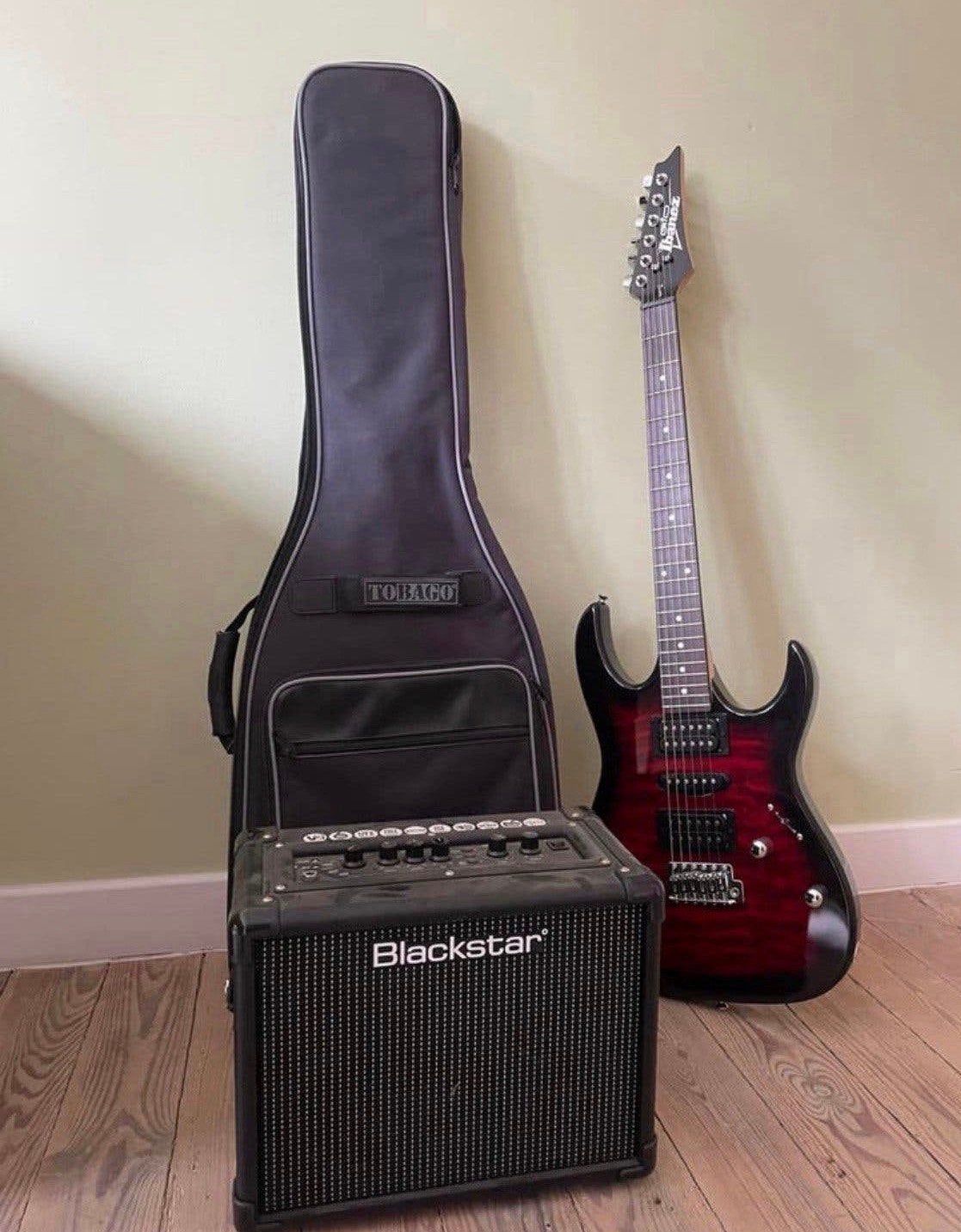 Ibanez elektrische gitaar + vertsterker, Musique & Instruments, Enlèvement, Neuf, Ibanez, Avec ampli