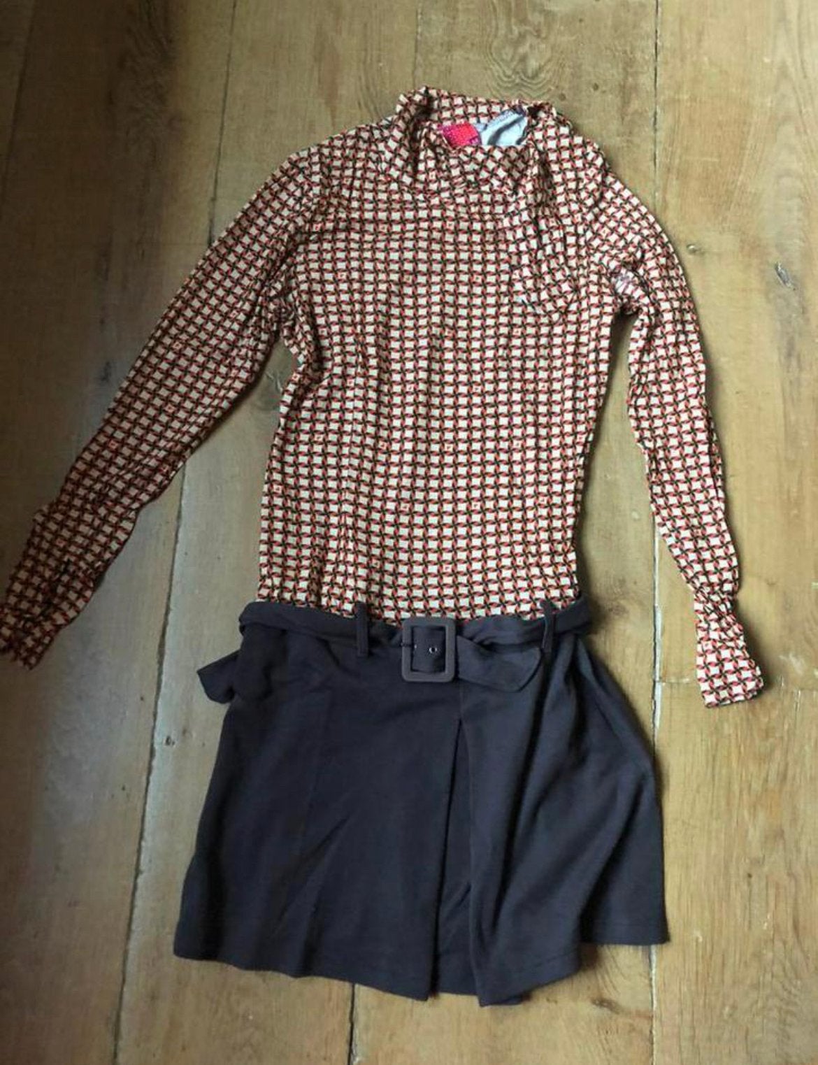 Jurk medium, Ophalen, Zo goed als nieuw, Maat 38/40 (M), Bruin