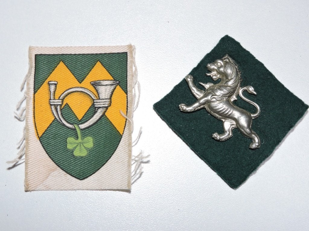 1944 BRIGADE IRELAND MERKSEM-insignes, Ophalen of Verzenden, Overige soorten