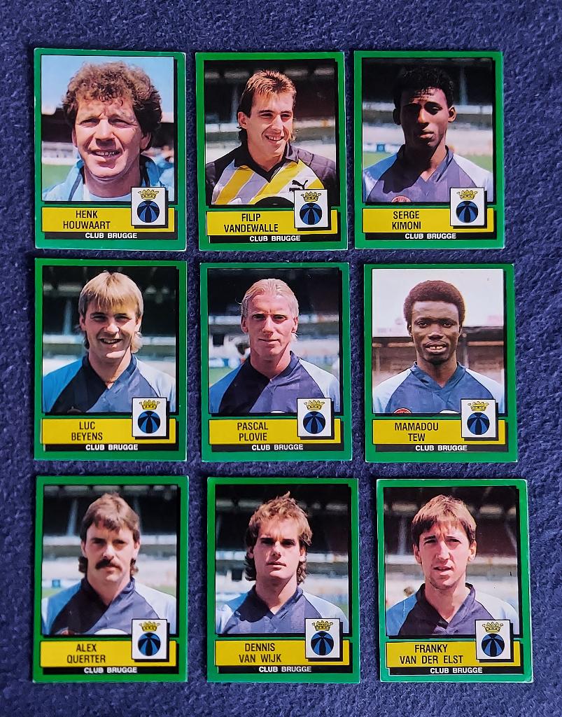 9 versch. Panini stickers voetbal ' FB 1989 - Club Brugge ', Verzamelen, Ophalen of Verzenden, Nieuw, Poster, Plaatje of Sticker