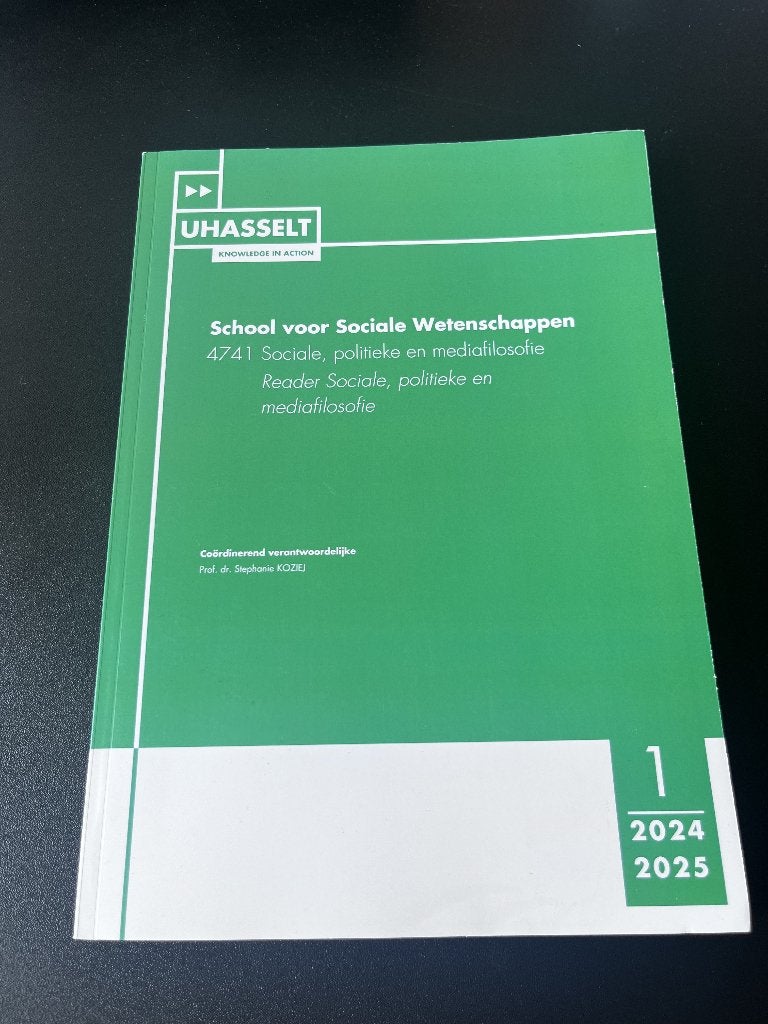 sociale, politieke, mediafilosofie, Boeken, Studieboeken en Cursussen, Ophalen, Nieuw, Hoger Onderwijs