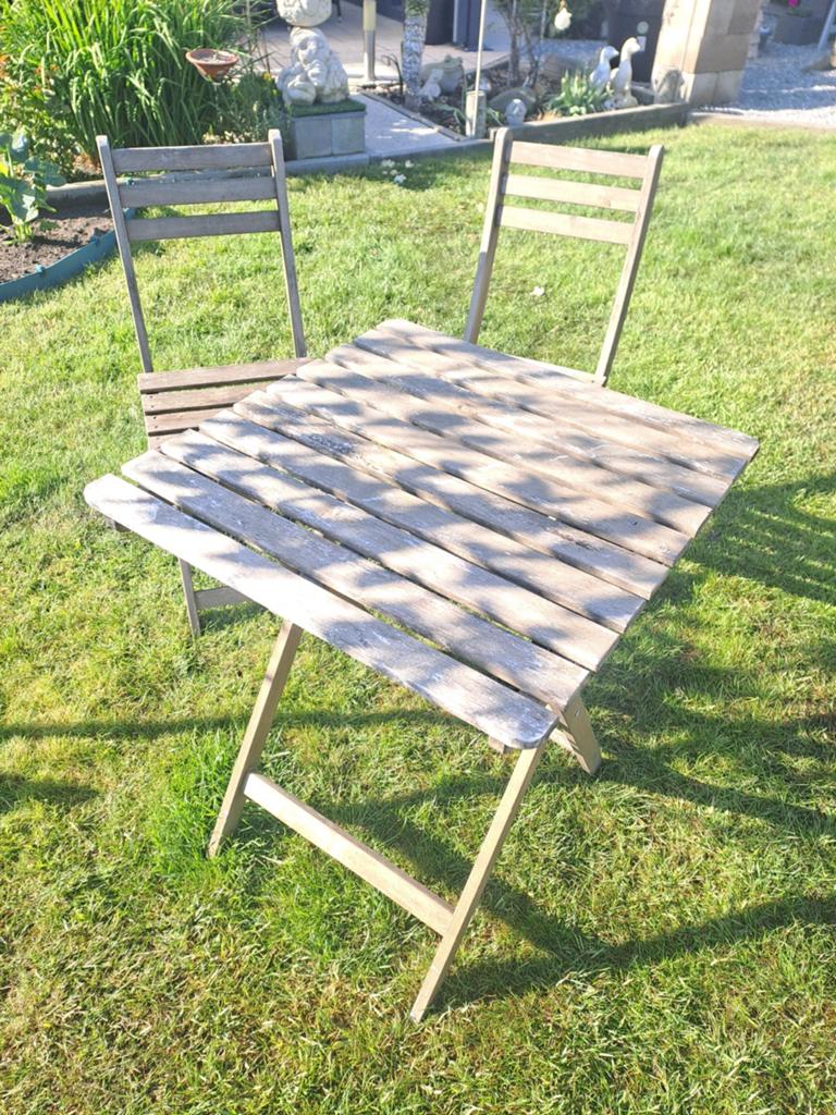 Terrastafel met 2 stoelen, Tuin en Terras, Ophalen, Gebruikt