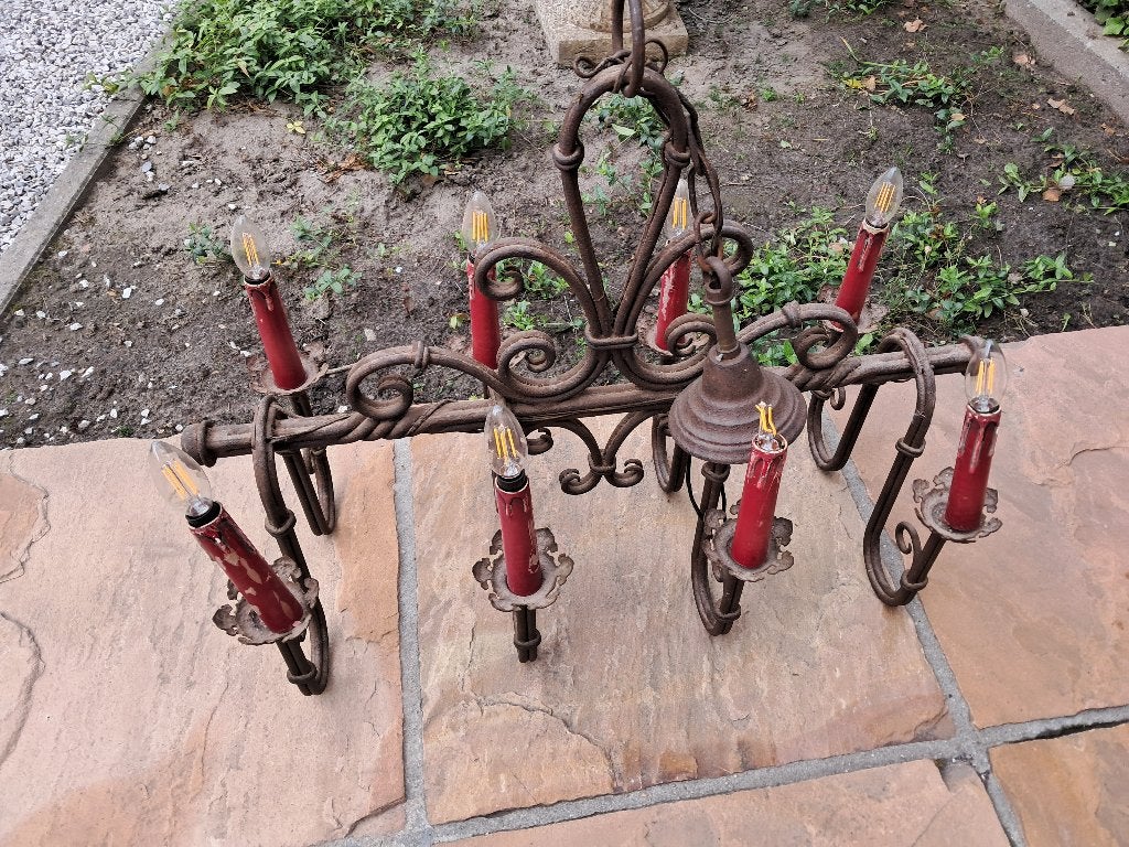 smeedijzeren lamp, Ophalen