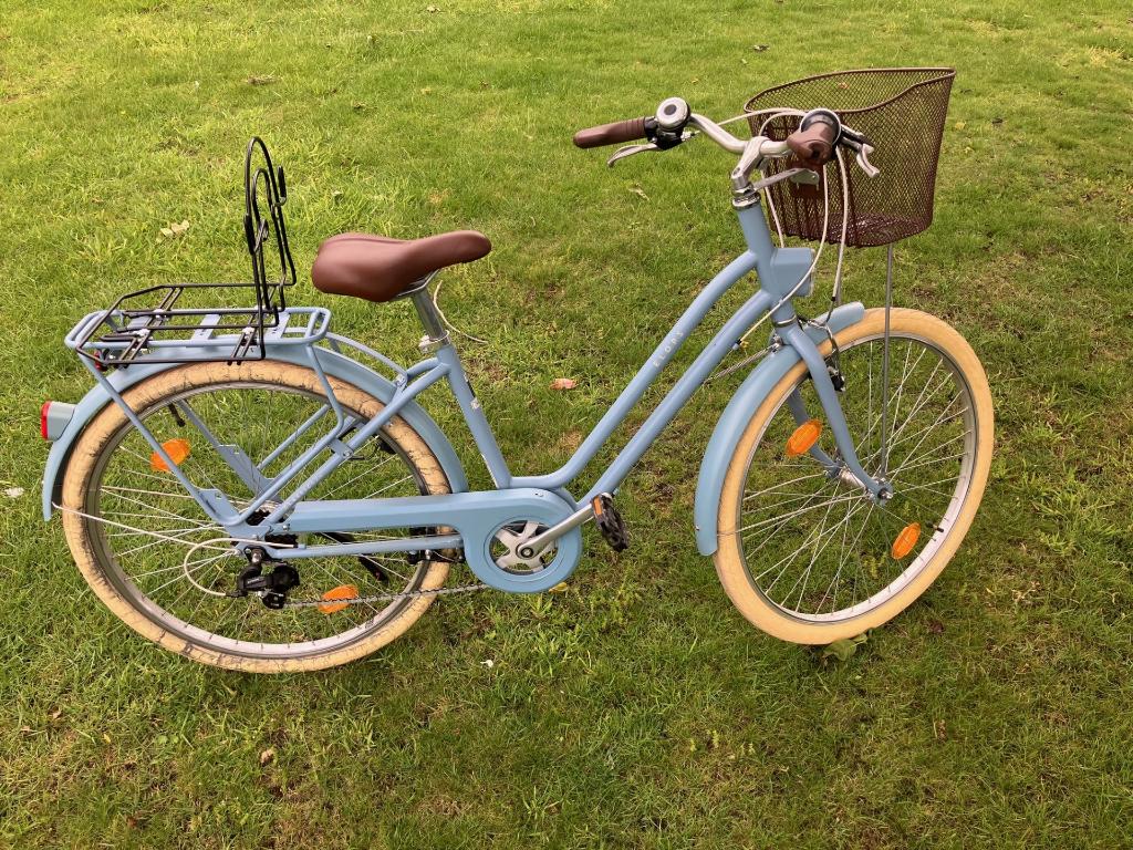 Fiets Elops 26" Zachtblauw, Fietsen en Brommers, Velgrem, Minder dan 47 cm, 0 zitjes, Ophalen