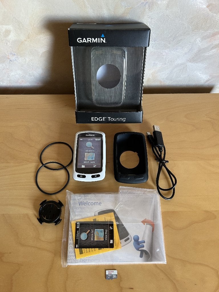 GPS vélo Garmin Edge Touring + protection + carte sd, Enlèvement, GPS, Comme neuf