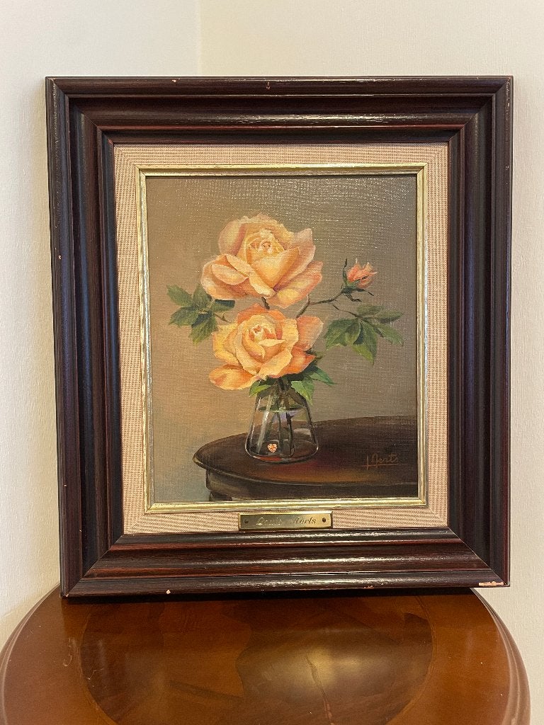 kaders van schilderij met schilderij, Peinture acrylique, Enlèvement, Encadré, Nature morte