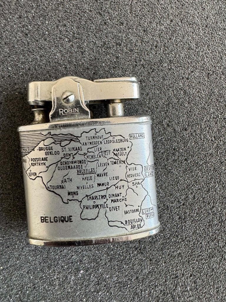 Briquet ancien Robin Automatic Super-Lighter Belgique, Collections, Enlèvement ou Envoi, Comme neuf, Briquet