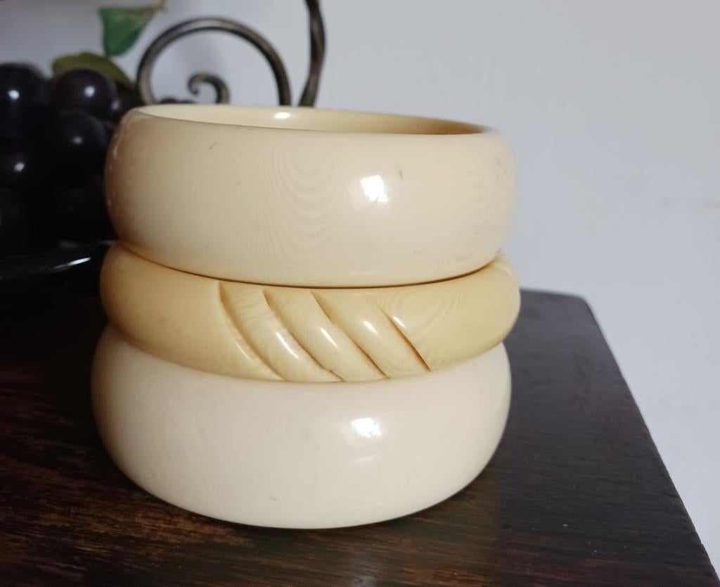 3 bracelets bakélite vintage, Ophalen