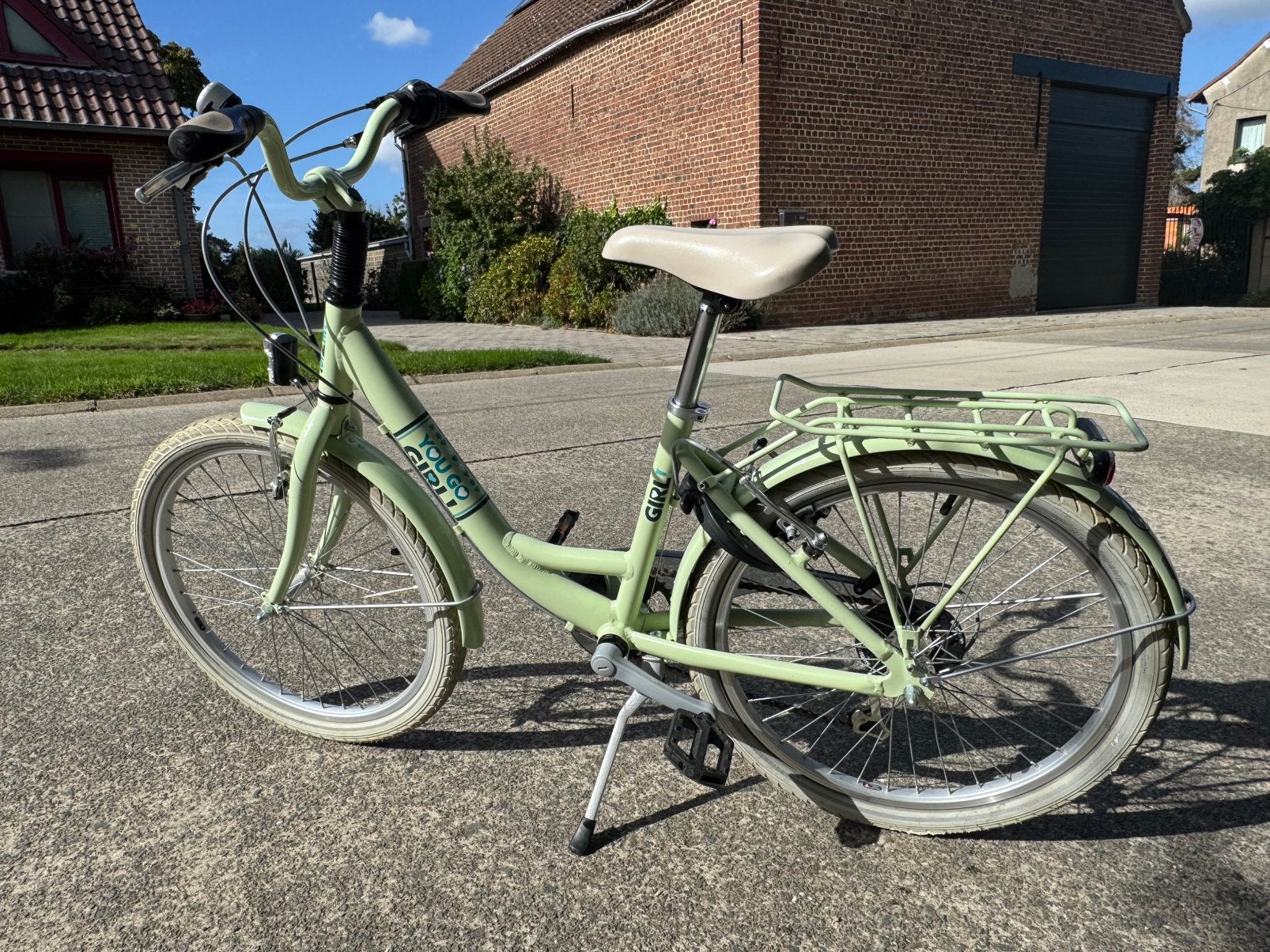 Lichtgroene meisjesfiets van BikeFun, 22 inch, Fietsen en Brommers, Ophalen, Gebruikt, 22 inch