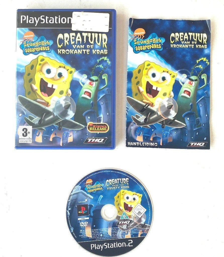 SPONGEBOB Creatuur van de krokante krab (Playstation 2)., Ophalen of Verzenden, Gebruikt