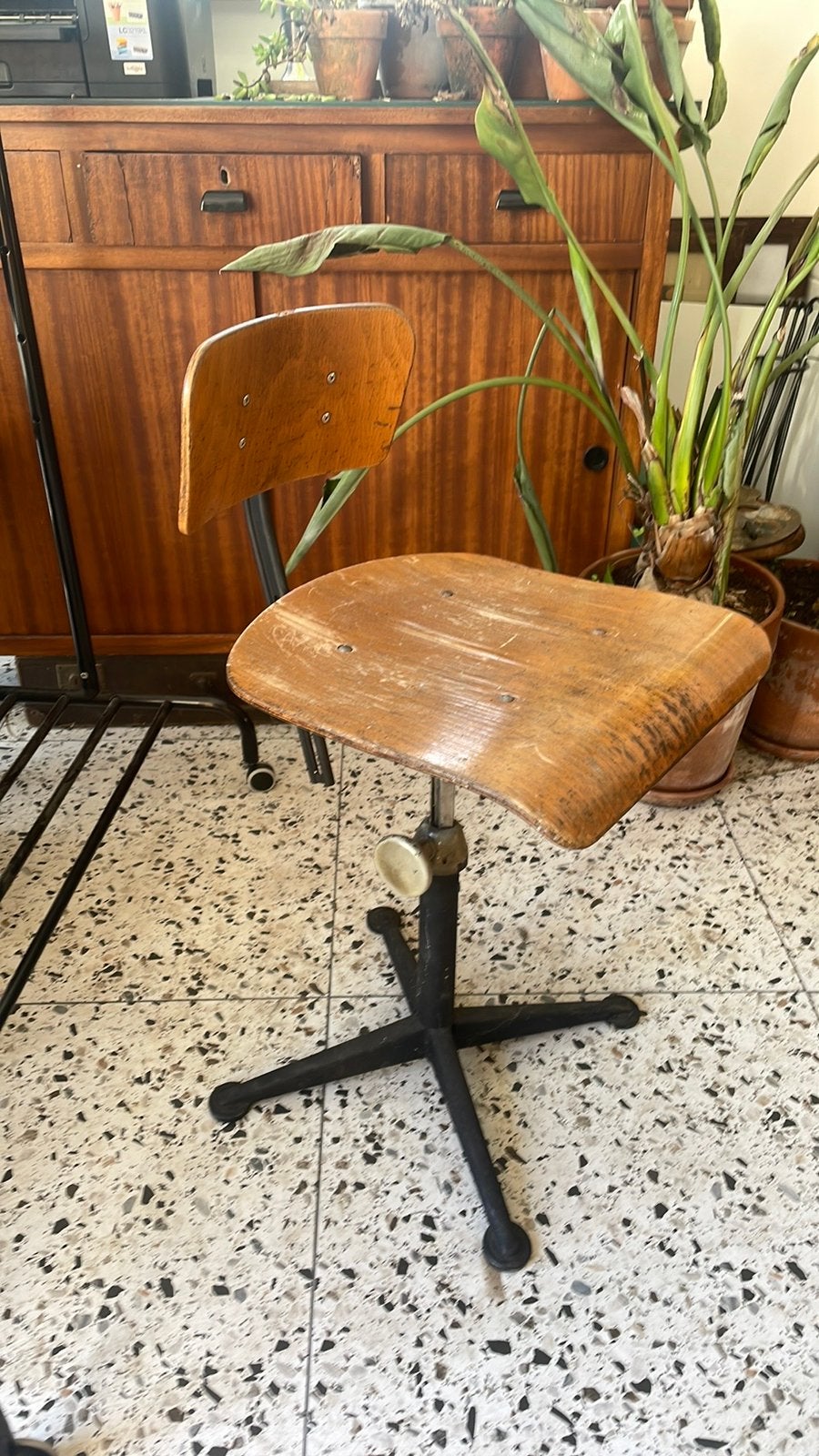 Antieke industriele bureaustoel in nette staat, Enlèvement