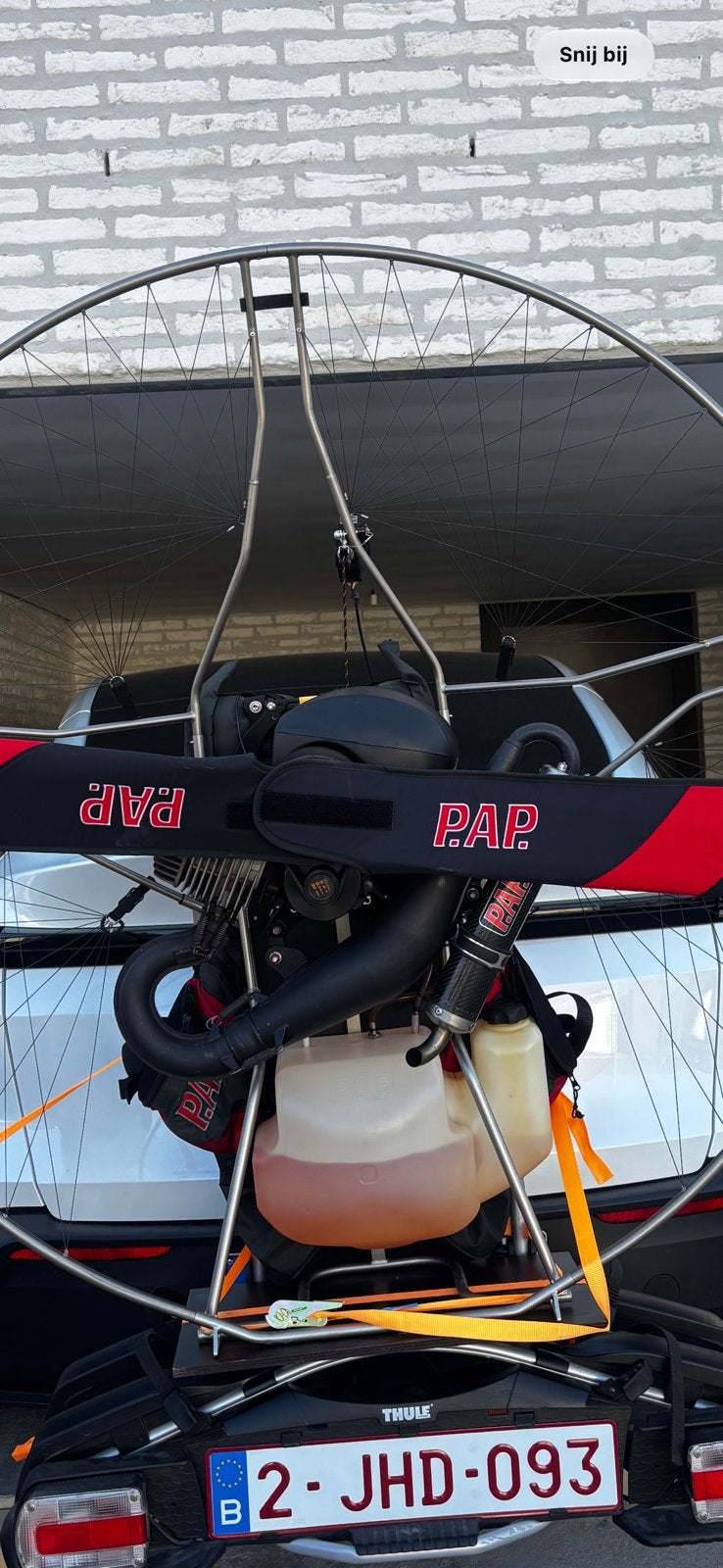 Paramotor (volledige uitrusting) moster185 pap / luna 2 wing, Sport en Fitness, Ophalen, Zo goed als nieuw, Paramotor