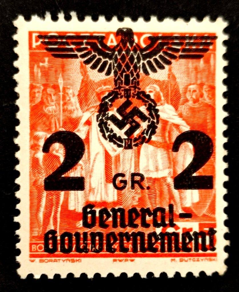 Generalgouvernement opdrukzegel Polen 1940, Ophalen of Verzenden, Overige periodes