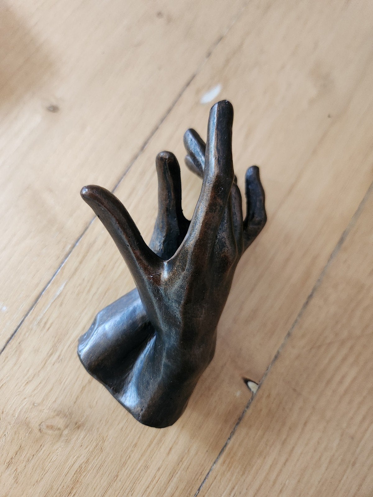 Rodin - reproduction avec certificat- Deux mains superposées, Enlèvement