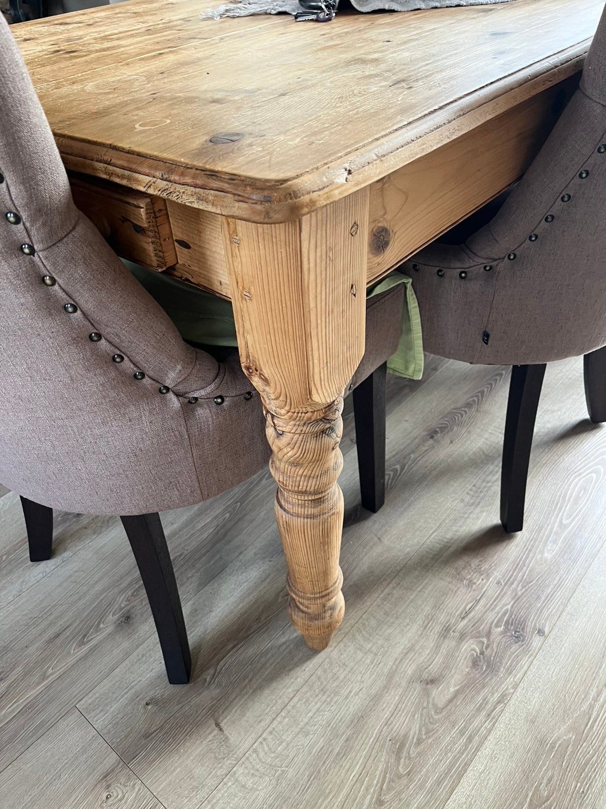 Mooie grote oude grenen tafel, Ophalen of Verzenden, Gebruikt