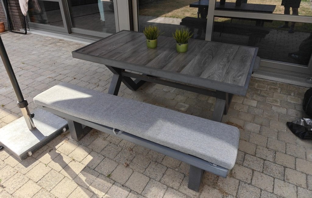 picknicktafel, Ophalen, Zo goed als nieuw, Rechthoekig, Aluminium
