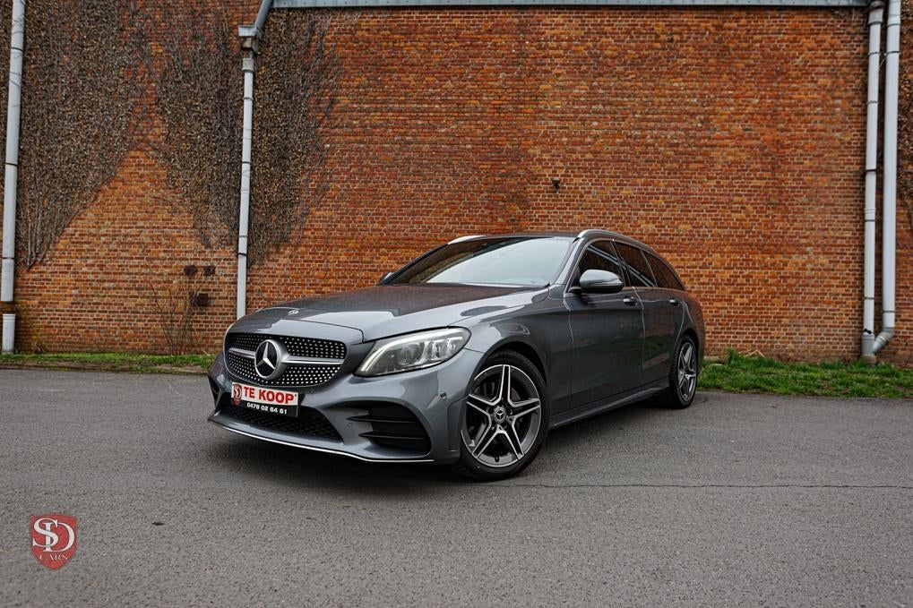 Mercedes Benz C180 AMG line*, Autos, Cuir, Argent ou Gris, Euro 6, Entreprise